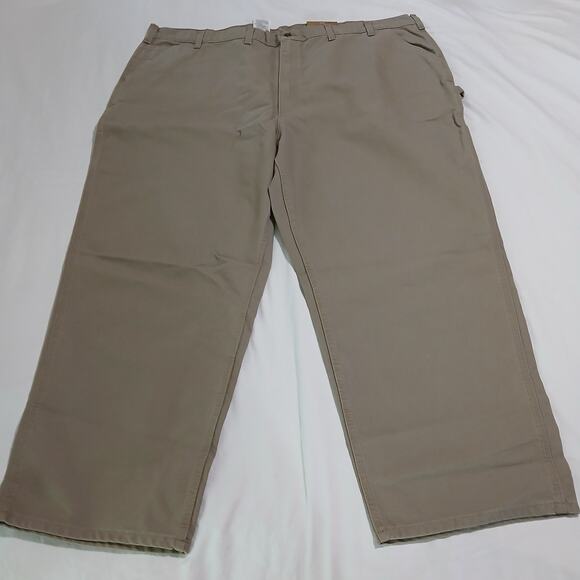 Carhartt ORIGINAL FIT WASHED DUCK WORK DUNGAREES sz 52X30 Tan 100% Cotton NWT - Picture 5 of 11